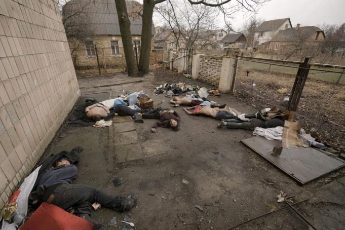 Ukraine accuses Russia of the massacre, a city strewn with bodies.