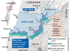 US Brokers 10-Day Israel-Lebanon Ceasefire US diplomats and Israeli and Lebanese officials sign a ceasefire agreement at a conference table.
