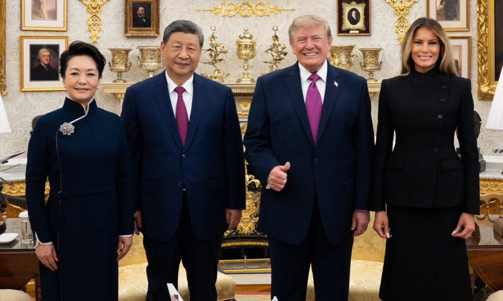 Donald Trump And Xi Jinping Shaking Hands