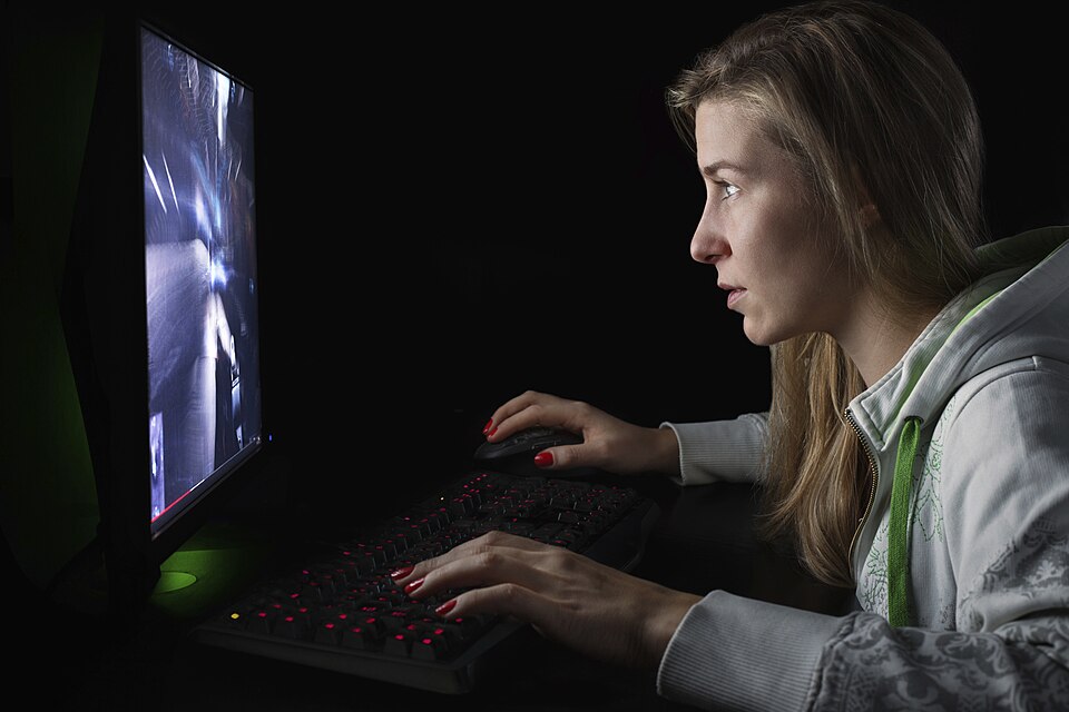 Person Playing A Video Game